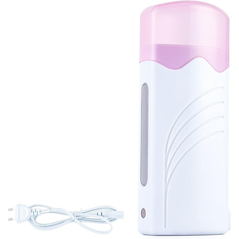 IeBilif roll on wax warmer front view white handheld device with pink cap