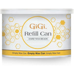GiGi Empty Hard Wax Beads Refill Can front view for professional wax warmers