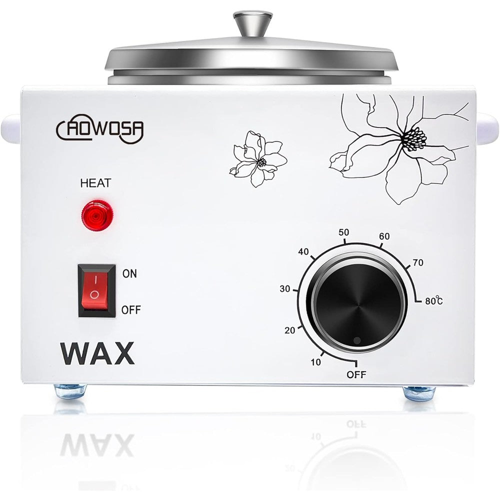 Aowosa single wax warmer professional electric wax heater machine front view showing temperature control dial.