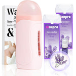 DKaony roll on wax kit pink heater front view with lavender cartridges