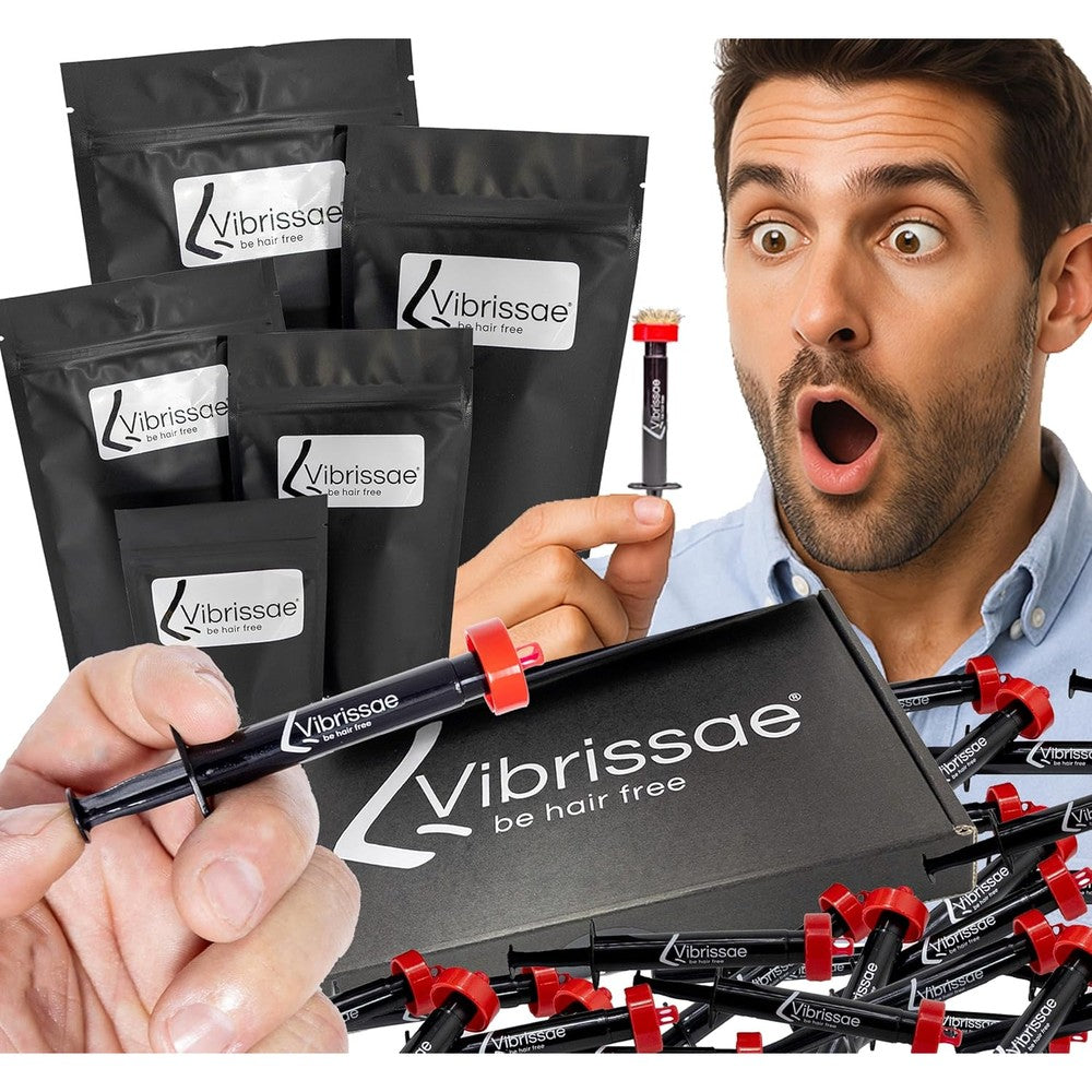 Vibrissae Signature Series Nose Wax Kit Box Set front view package detailing eight prefilled applicators