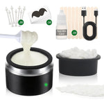 Unimiko nose wax kit for men front view showing black USB mini wax warmer and retail box