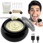 AUZEAL Nose Wax Kit for Men front view showcasing the black electronic smart temperature warmer pot