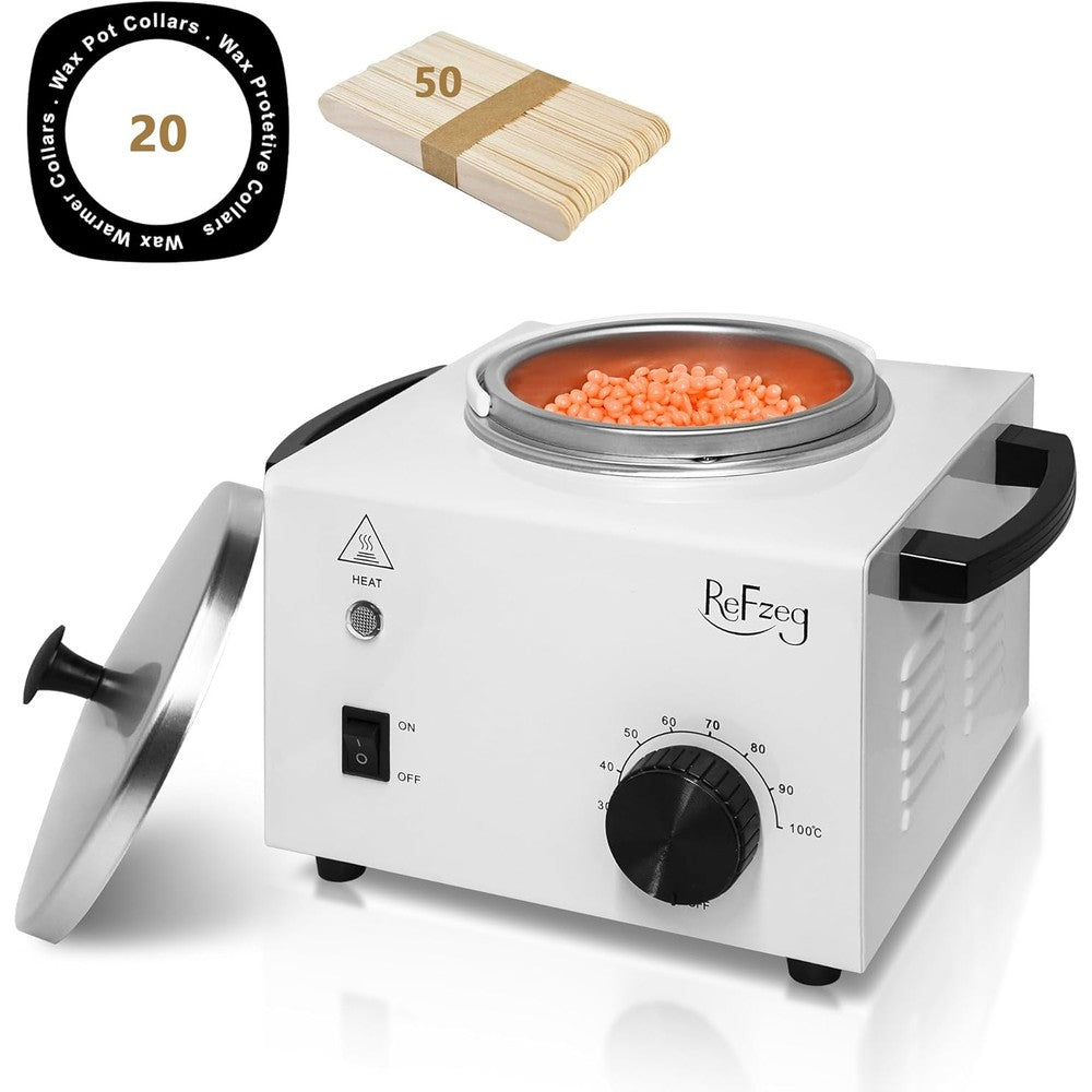 ReFzeg professional wax warmer single pot kit front view for professional body hair removal