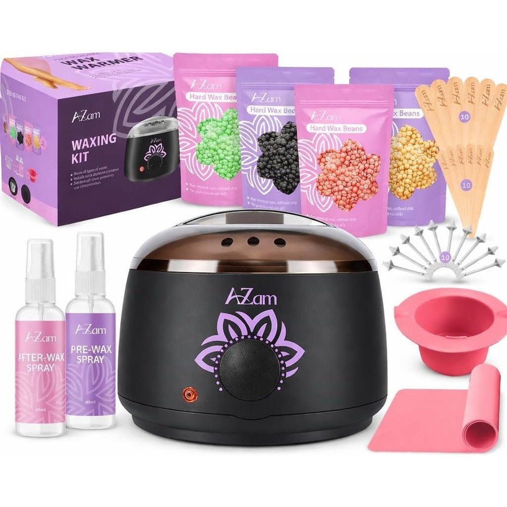 AZAM All In One At Home Waxing Kit professional electric heater pot front view