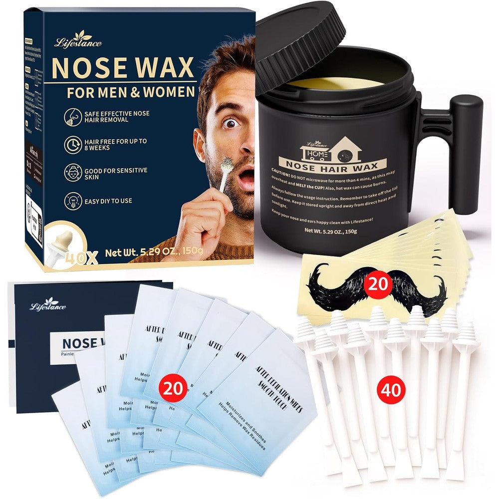 Lifestance Nose Wax Kit front view packaging showing wax beads and applicators