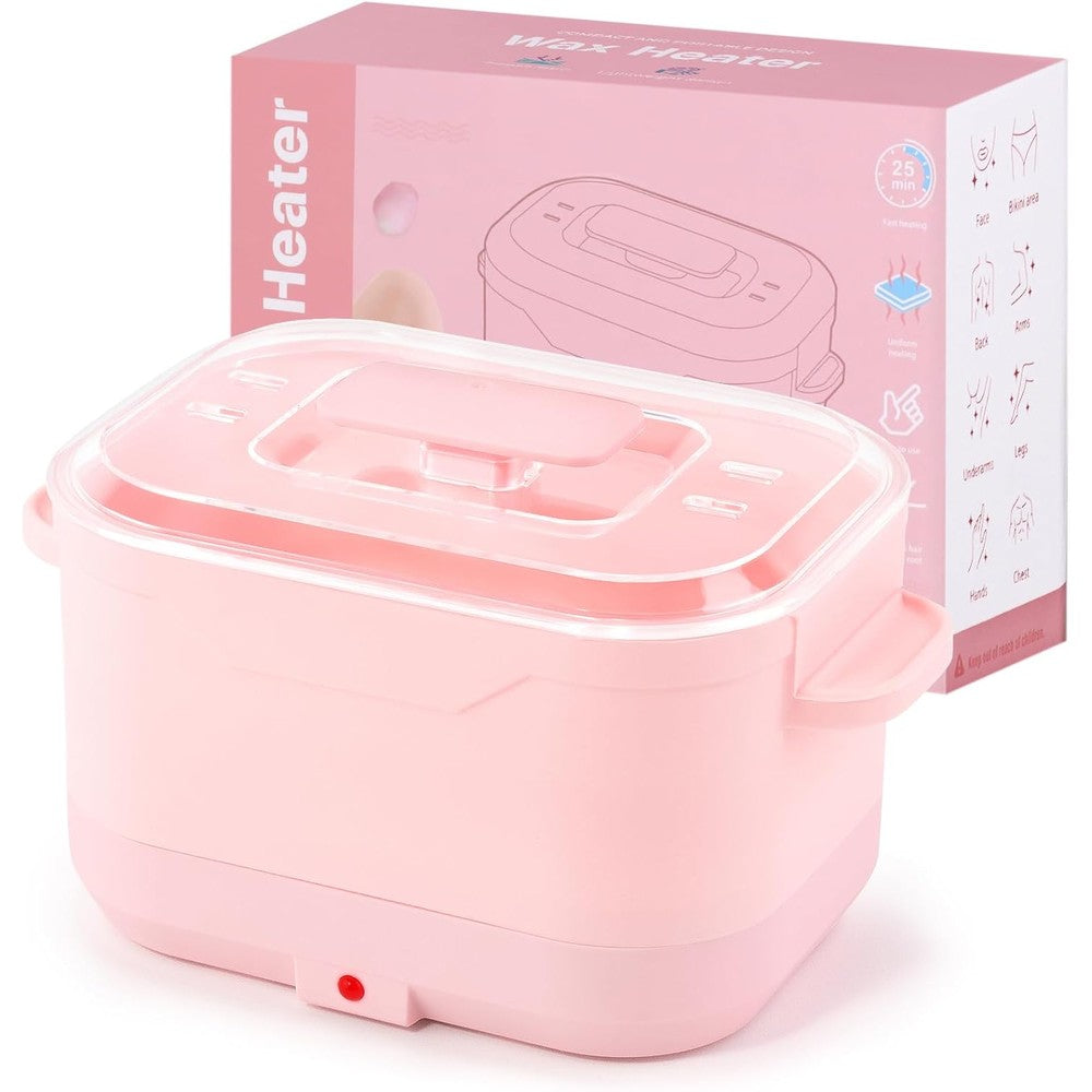 Beloving silicone wax warmer front view showing the collapsible purple pot and transparent lid on a white background.
