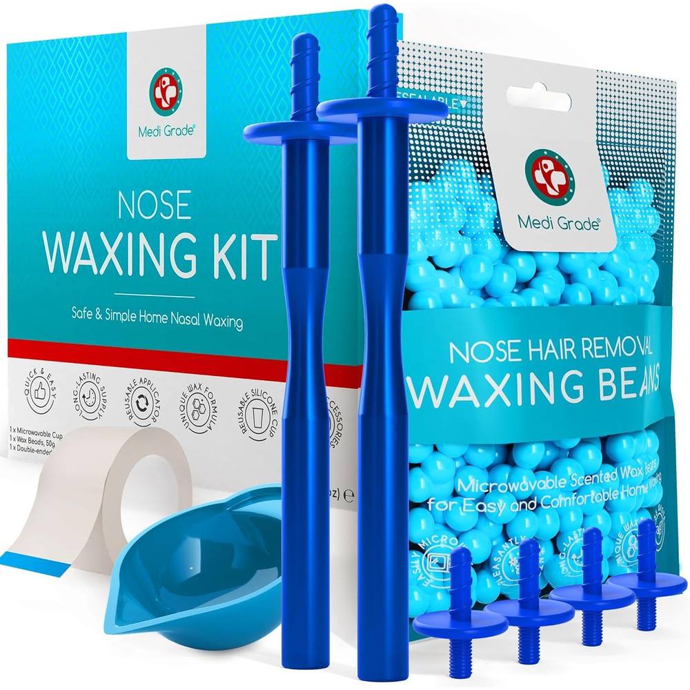 Medi Grade Eco Friendly Nose Wax Kit front view packaging for premium home grooming