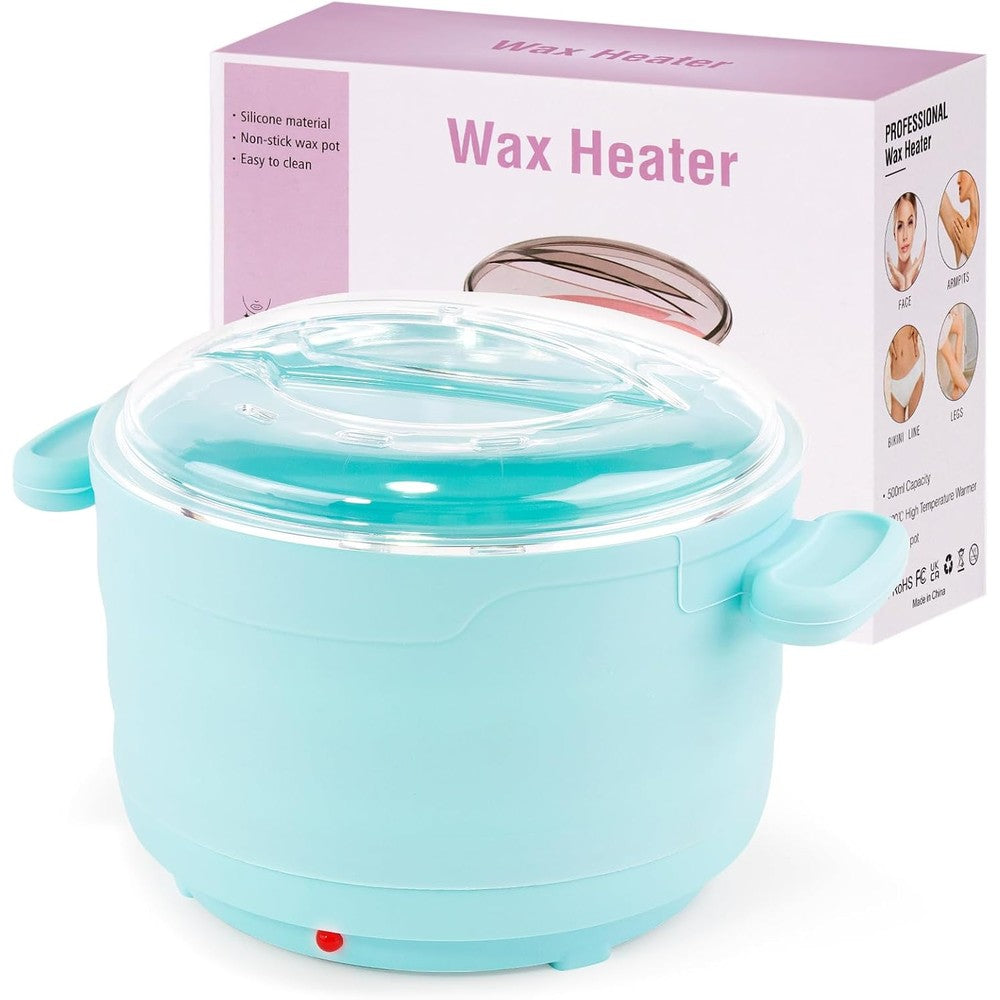 Beloving silicone wax warmer front view showing the compact foldable electric hair removal machine with lid.