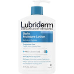Lubriderm Fragrance Free Daily Moisture Lotion front view bottle packaging