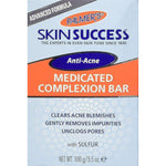 Palmer's Skin Success Medicated Complexion Bar front view packaging displaying anti acne claims.