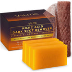 VALITIC Kojic Acid Dark Spot Remover Soap 3 pack bundle front view showcasing the packaging and original Japanese complex bars.