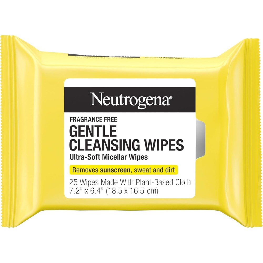 Neutrogena Gentle Micellar Facial Cleansing Wipes fragrance-free front view
