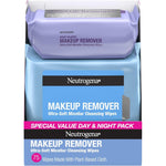 Neutrogena Day and Night Makeup Remover Wipes 3 pack front view