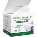 Clean Skin Club sensitive skin face towels feature a soothing aloe infusion.