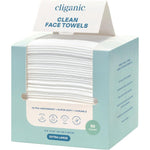Cliganic Clean Face Towels XL pack of 50 disposable dry wipes for hygienic skin care