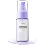 Glow Recipe Blueberry Bounce Exfoliating Face Wash front view of 30ml travel size bottle with purple pump cap