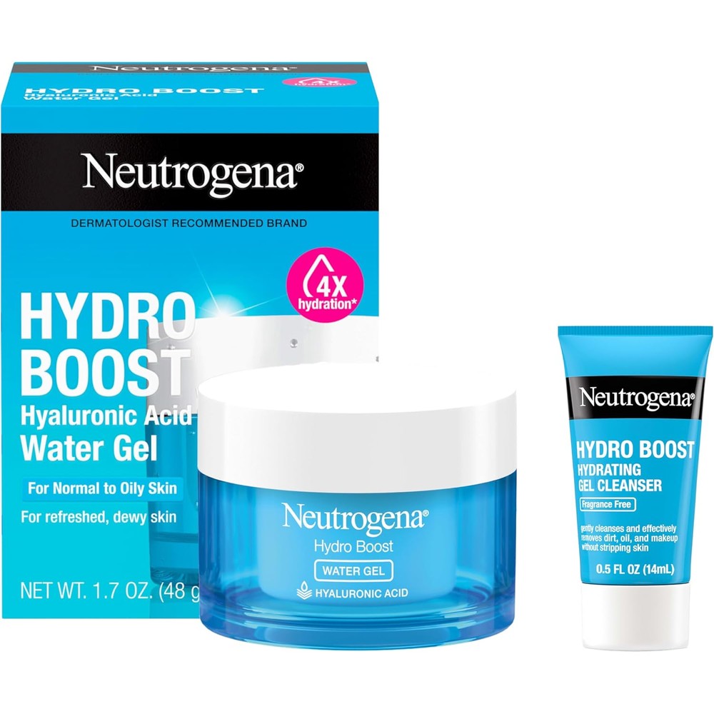 Neutrogena Hydro Boost Water Gel front view with jar and lid