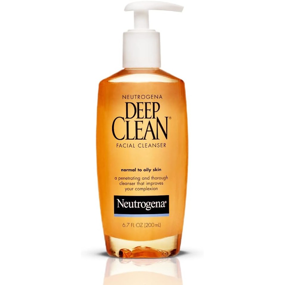 Neutrogena Deep Clean Facial Cleanser front view bottle of imported daily face wash