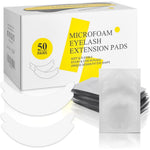 LASHVIEW microfoam under eye pads 50 pairs package front view for professional eyelash extensions.