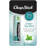 ChapStick 100 Percent Natural Lip Butter Green Tea Mint front view moisturizing balm tube