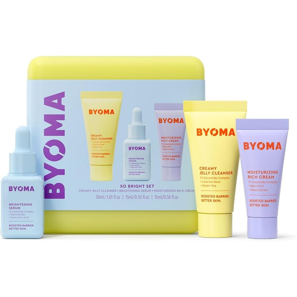 Byoma So Bright Set skincare kit front view
