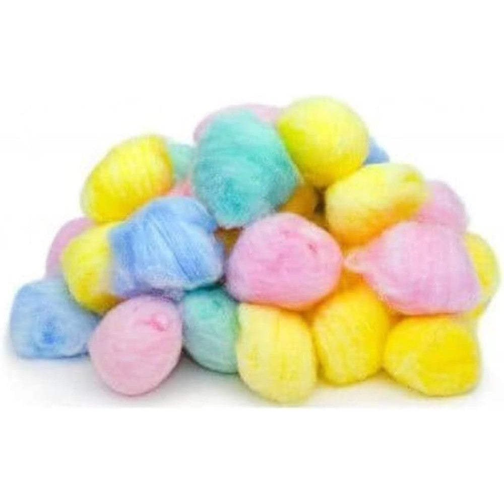 Yuktha multicolor cotton balls 50 pieces front view for skincare
