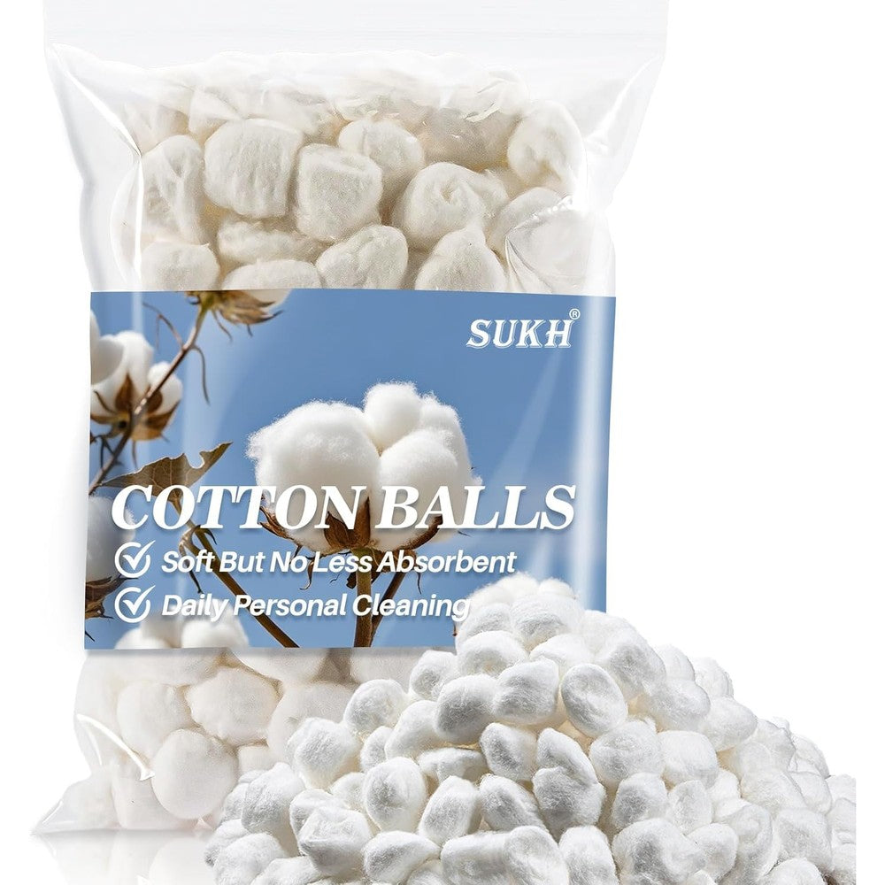 Sukh cotton balls 200 count pack front view
