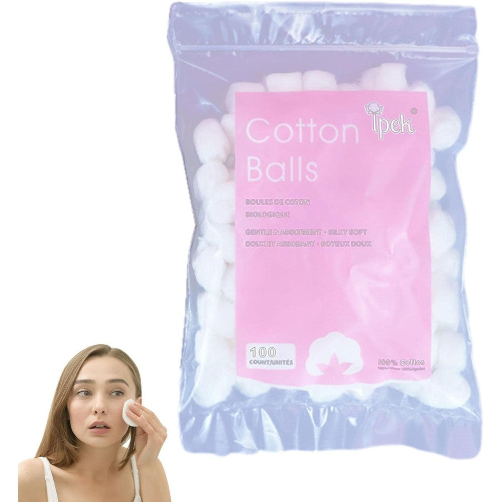 Calsgkspray white cotton balls 100 count front packaging view