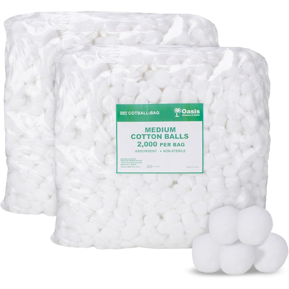 Oasis medium cotton balls bulk pack front view