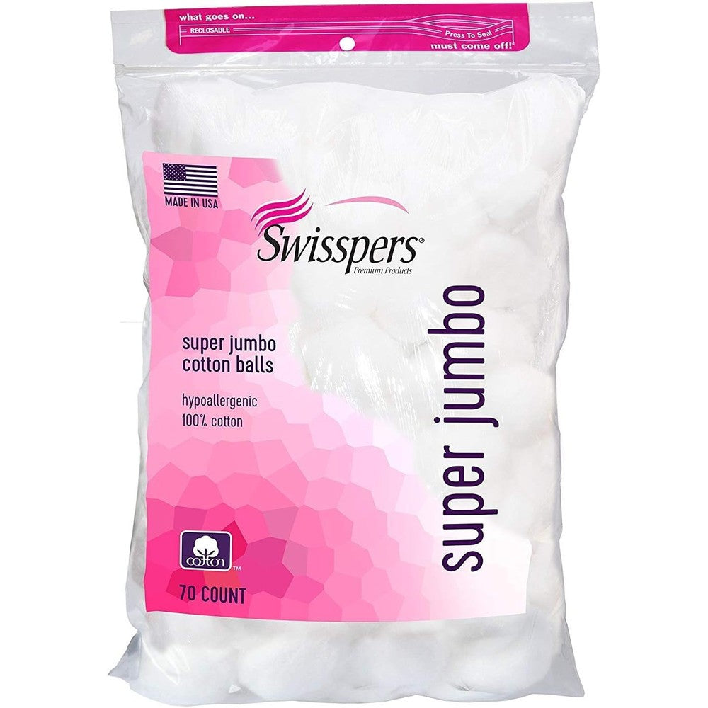 Swisspers Cotton Balls Jumbo Plus Size front view packaging