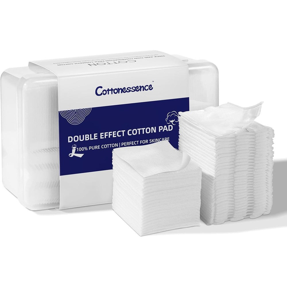 ICOTLE Cottonessence Square Cotton Pads front view pack packaging