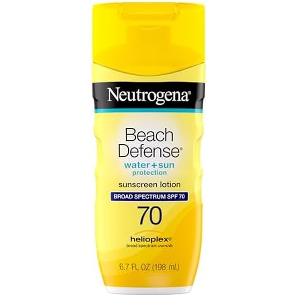 Neutrogena Beach Defense SPF 70 sunscreen lotion bottle front view