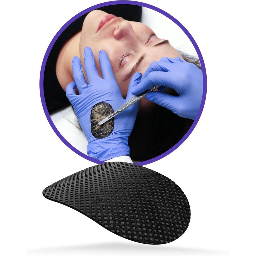 Dermapad on glove blade wiping pads premium front view packaging box