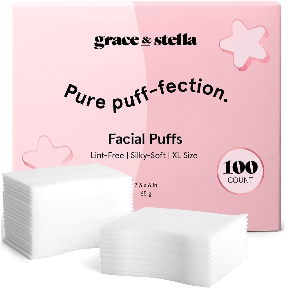 Grace & Stella Face Pads front view packaging displaying 100 count pack
