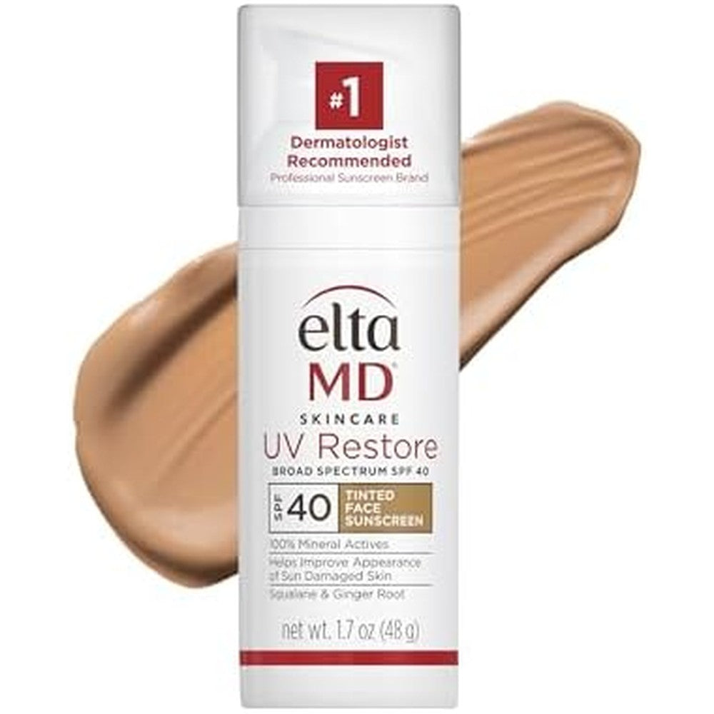 EltaMD UV Restore Tinted Face Sunscreen SPF 40 front view bottle