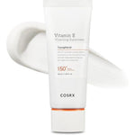 COSRX Vitamin E Vitalizing Sunscreen SPF 50 tube for broad spectrum protection