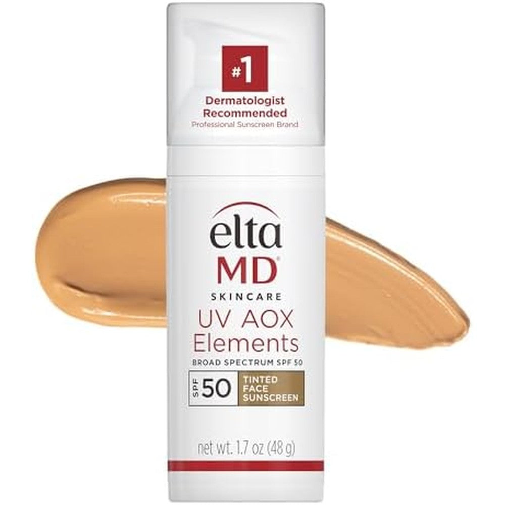 EltaMD UV AOX Elements Tinted Mineral Sunscreen front view for sun protection