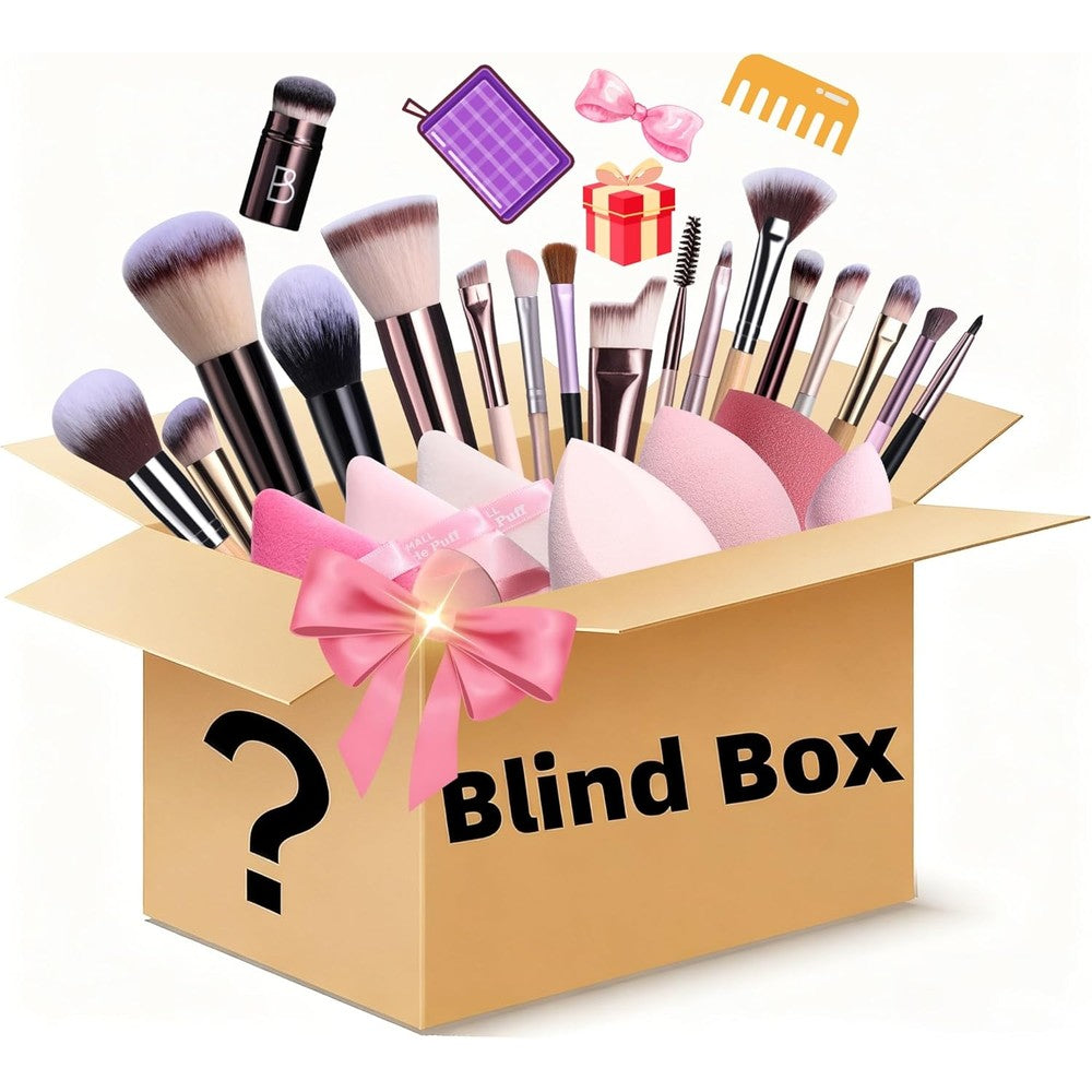 BS-MALL Makeup Tools Blind Box front packaging view with professional mystery cosmetics theme.