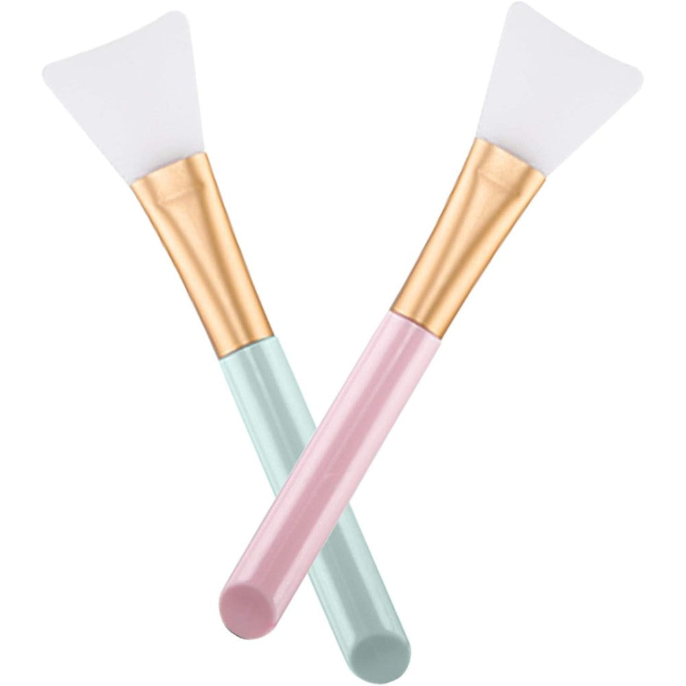 Opiqcey silicone face mask brush set front view showing pastel handles