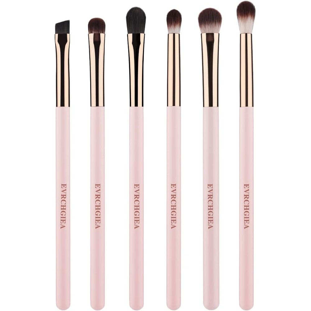 EVRCHGIEA eye makeup brush set 6 pieces professional blending front view