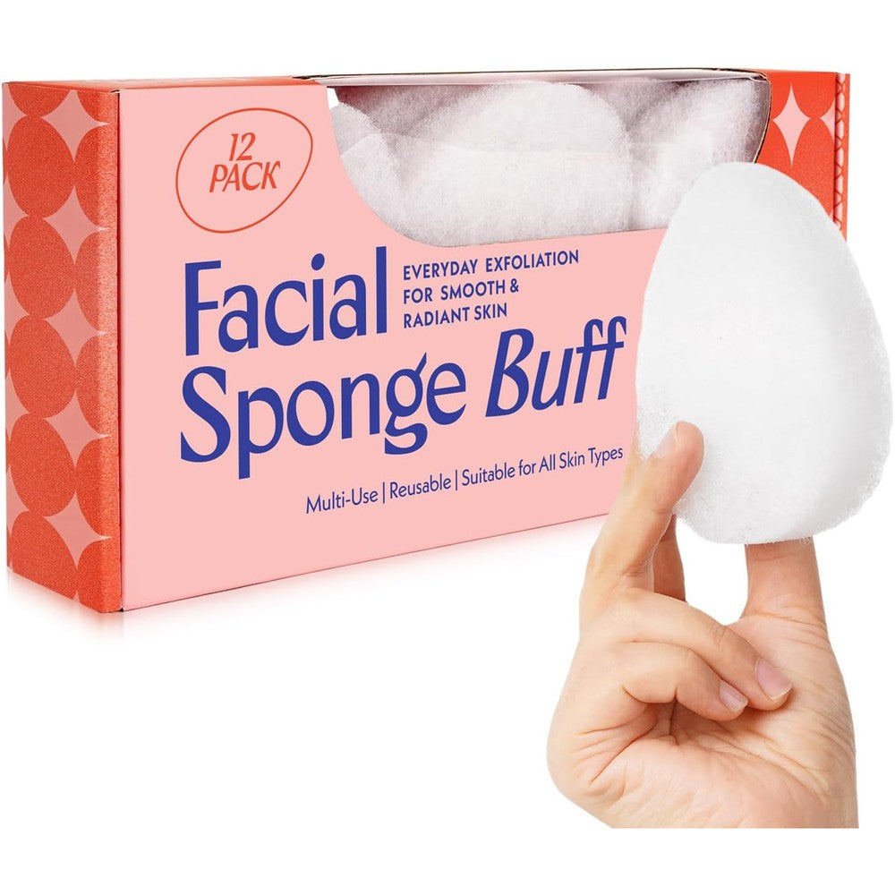 Berkland Regular Exfoliating Facial Sponge twelve pack packaging front view