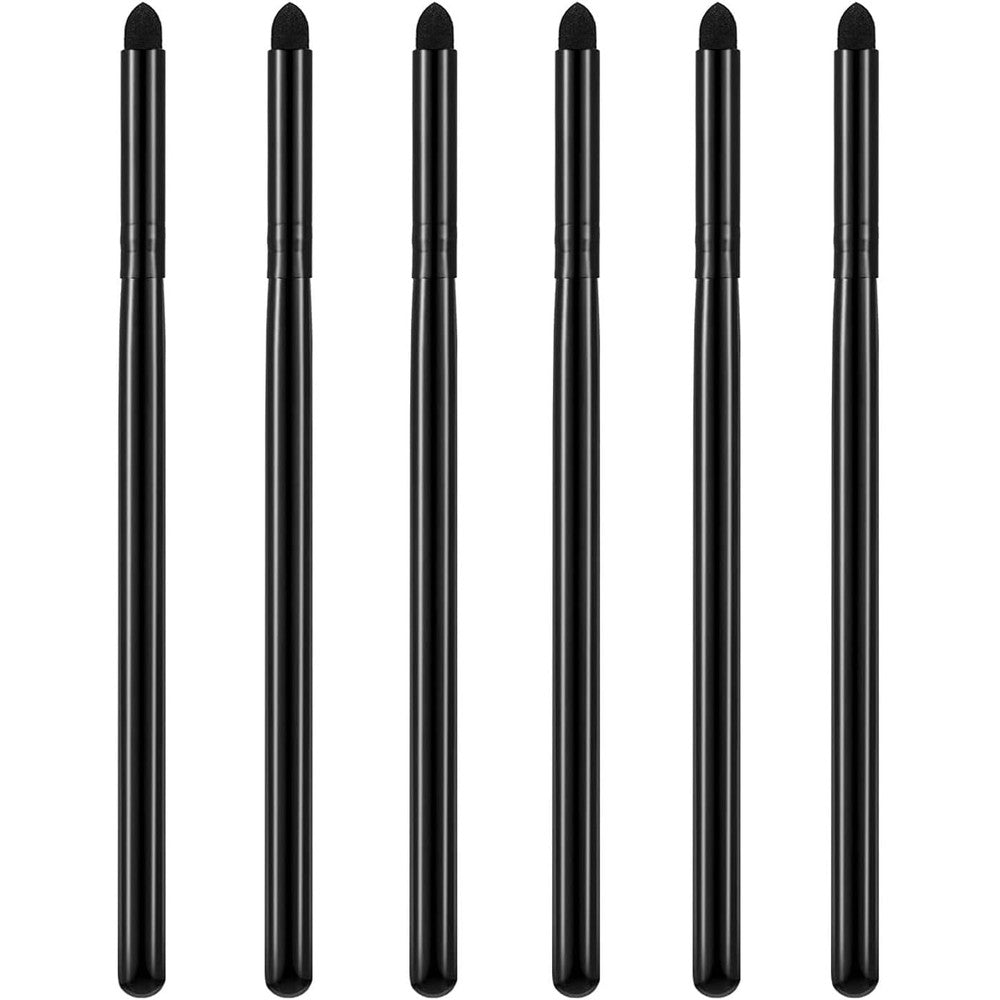 SALOCY eyeliner smudge brush sponge set front view showing five pieces of makeup blending tools.