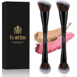 EoaMen dual-ended blush and foundation makeup brush front view