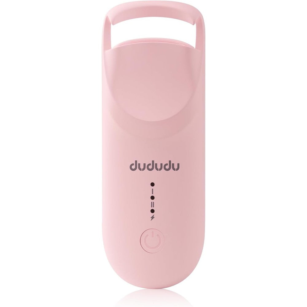 Dududu heated eyelash curler front view pink compact design