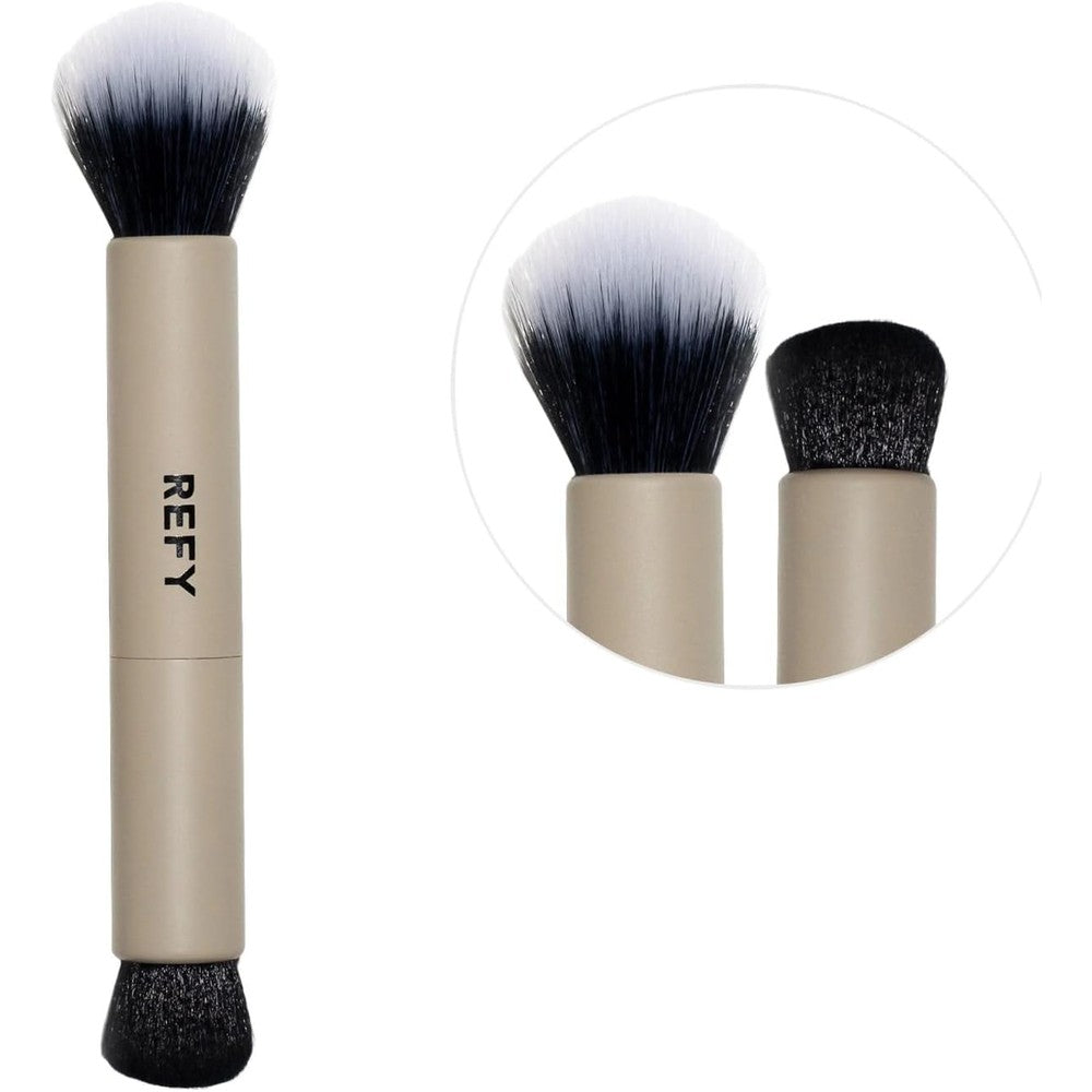 REFY Face Set and Duo Brush front view showcasing the dual-ended makeup brush and cream face collection