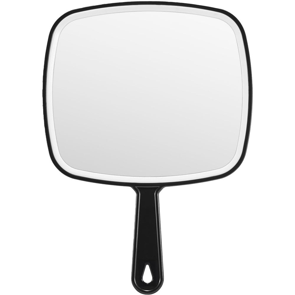 BEFUI extra large handheld mirror front view showing distortion free glass reflection for professional barber shops