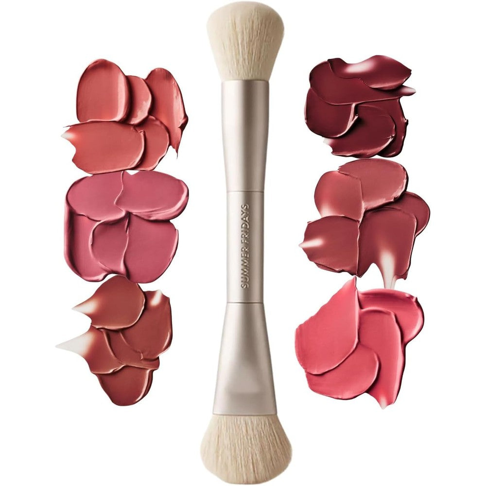 Summer Fridays The Blush Brush front view professional makeup tool