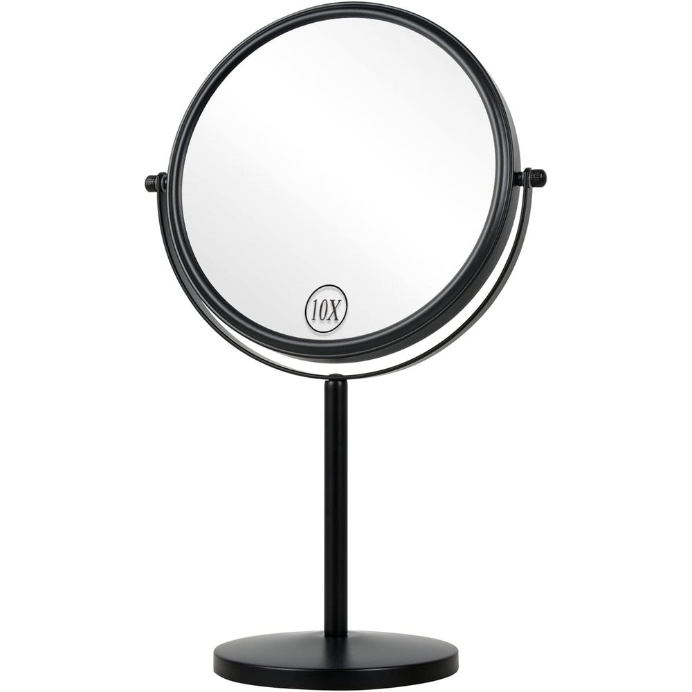 Alhakin 10x magnifying makeup mirror black front view
