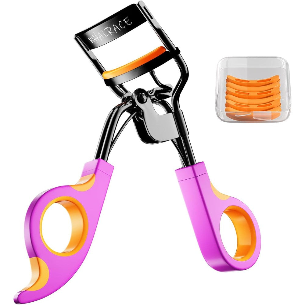 Whalrace premium eyelash curler front view with ergonomic handle